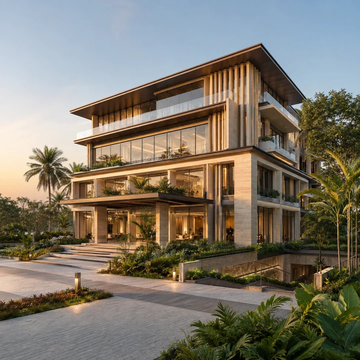 Embassy Sadahalli indicative standalone clubhouse, the filed Building 3 at two basements plus ground plus three floors